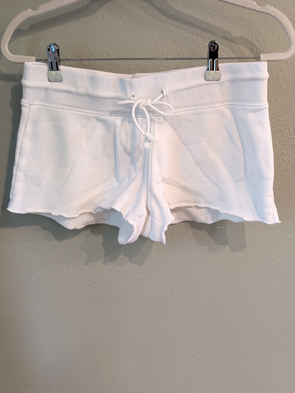 John Galt Brandy Melville White Micro Shorts Comfy Lounge